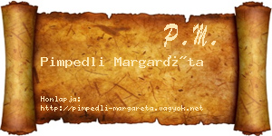 Pimpedli Margaréta névjegykártya